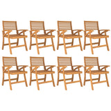 9 Piece Garden Dining Set Solid Wood Acacia - Top-Down View