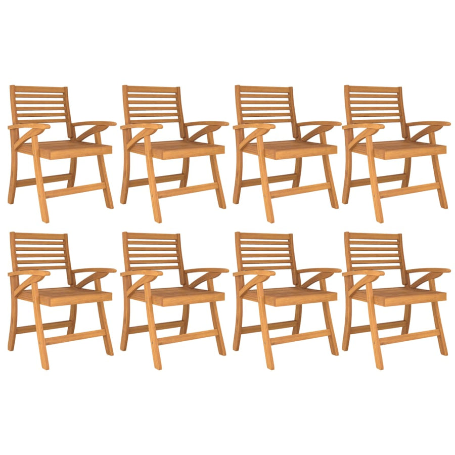 9 Piece Garden Dining Set Solid Wood Acacia