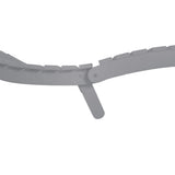 Sun Loungers 2 pcs Grey 184x55x64 cm Solid Wood Acacia - Rear View