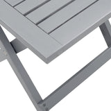 Sun Loungers 2 pcs with Table Grey Solid Wood Acacia - Extra Image
