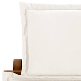 Sun Loungers with Cushions 2 pcs Cream White Solid Wood Acacia