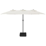 Double-Head Parasol Sand White 449x265 cm