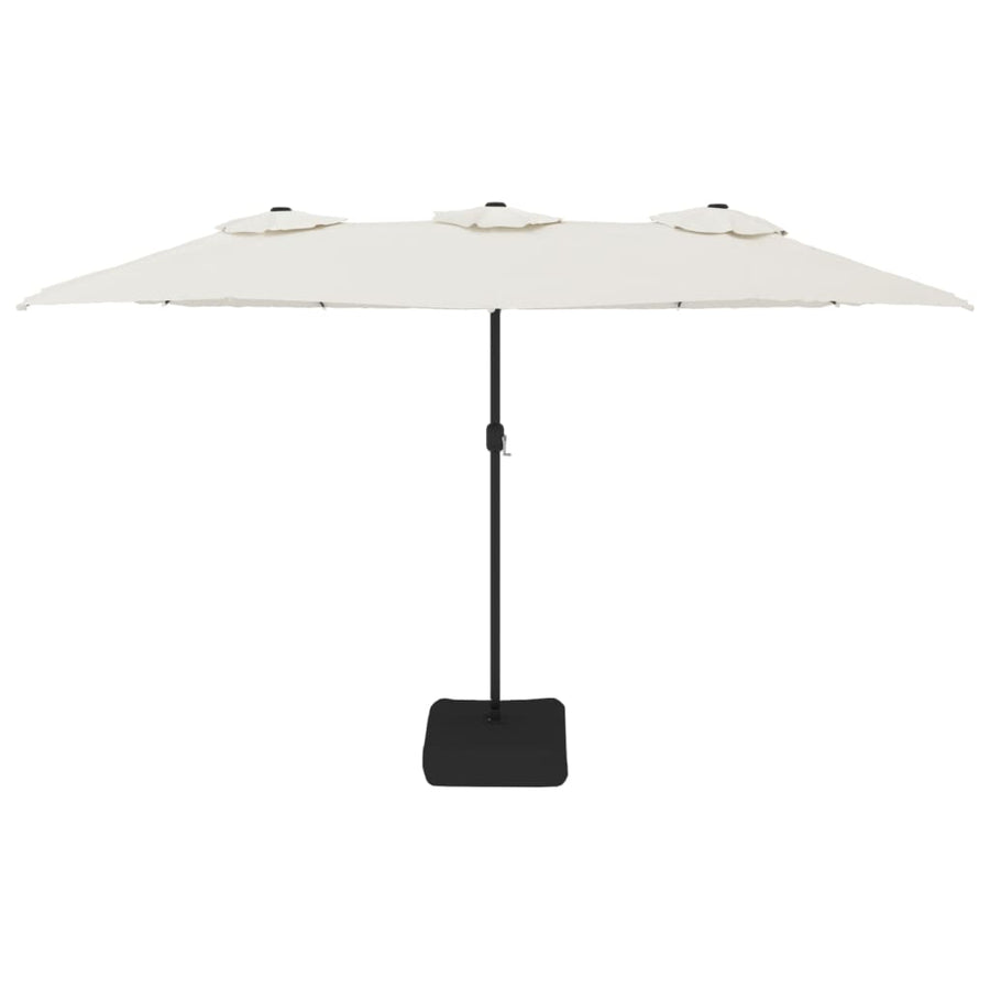 Double-Head Parasol Sand White 449x265 cm