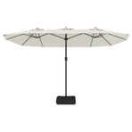Double-Head Parasol Sand White 449x265 cm