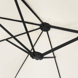 Double-Head Parasol Sand White 449x265 cm