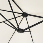 Double-Head Parasol Sand White 449x265 cm