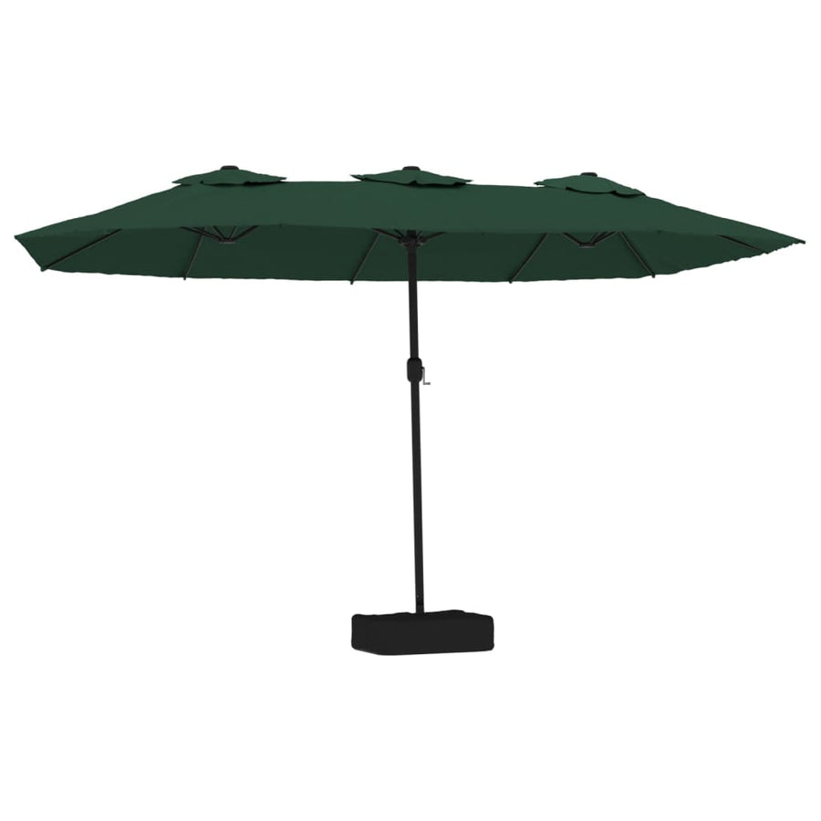 Double-Head Parasol Green 449x265 cm