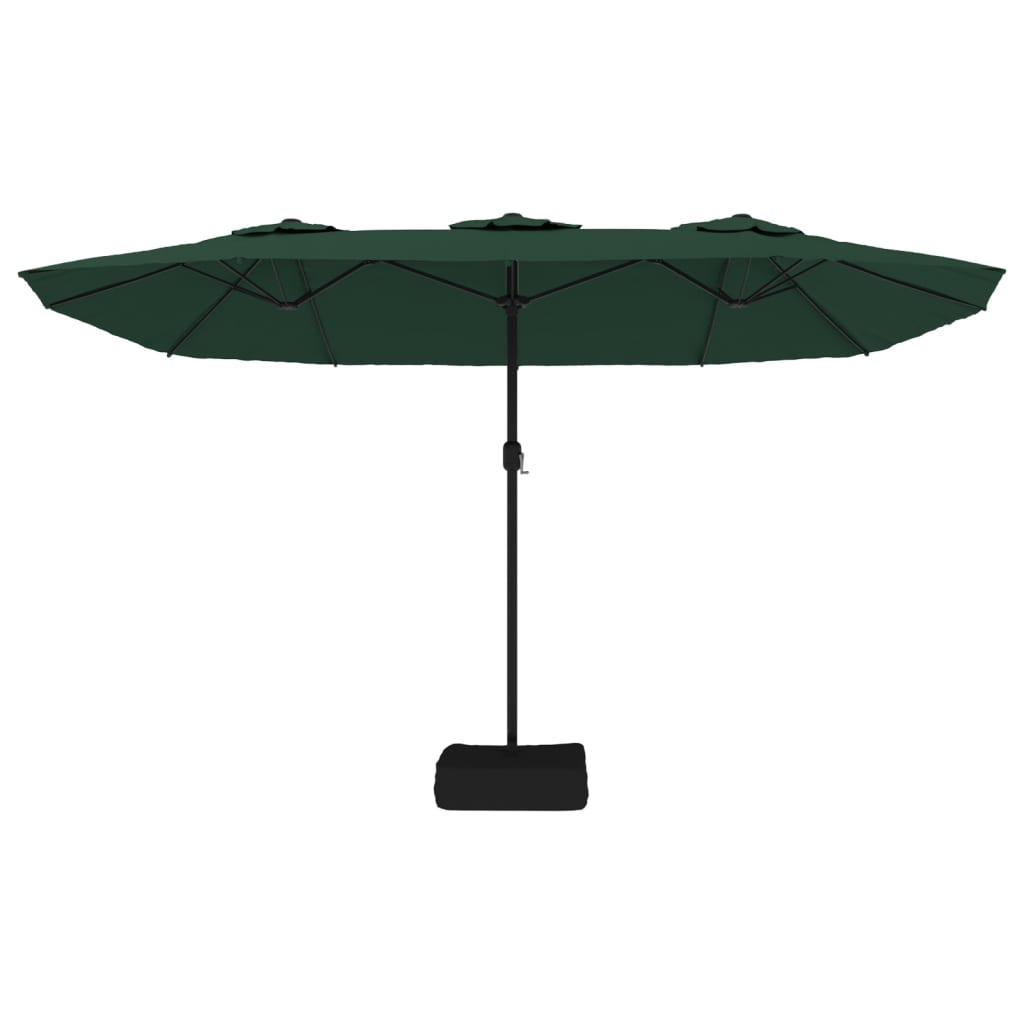 Double-Head Parasol Green 449x265 cm
