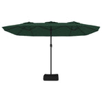 Double-Head Parasol Green 449x265 cm