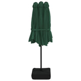 Double-Head Parasol Green 449x265 cm - 45-Degree Angle