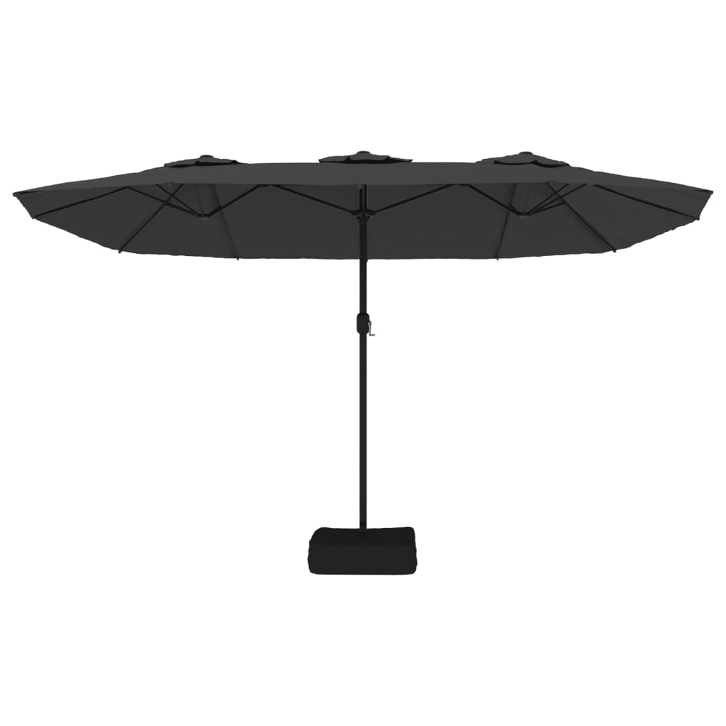 Double-Head Parasol Anthracite 449x265 cm
