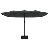 Double-Head Parasol Anthracite 449x265 cm - Top-Down View