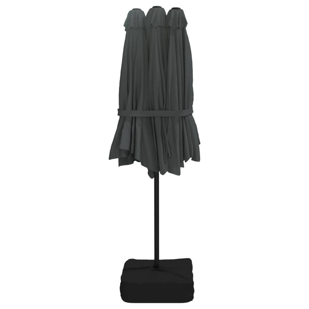 Double-Head Parasol Anthracite 449x265 cm
