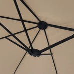 Double-Head Parasol Taupe 449x265 cm