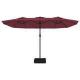 Double-Head Garden Parasol Bordeaux Red 449x265 cm