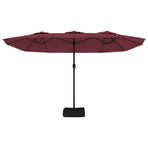 Double-Head Garden Parasol Bordeaux Red 449x265 cm