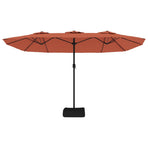 Double-Head Garden Parasol Terracotta 449x265 cm