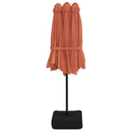 Double-Head Garden Parasol Terracotta 449x265 cm