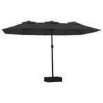 Double-Head Garden Parasol Black 449x265 cm