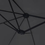 Double-Head Garden Parasol Black 449x265 cm