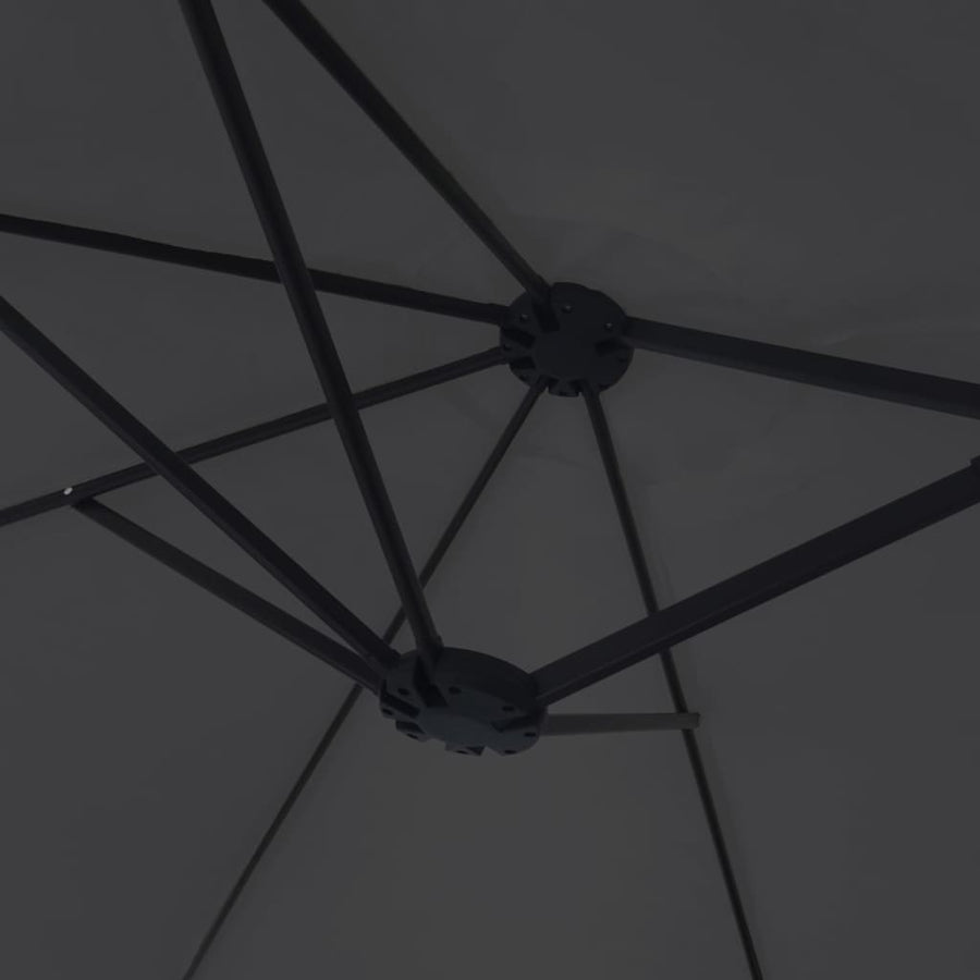 Double-Head Garden Parasol Black 449x265 cm