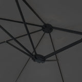 Double-Head Garden Parasol with LEDs Anthracite 449x265 cm - Low Angle
