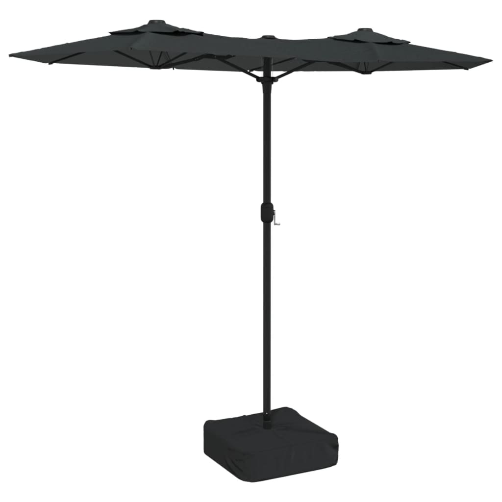 Double-Head Garden Parasol Anthracite 316x145 cm
