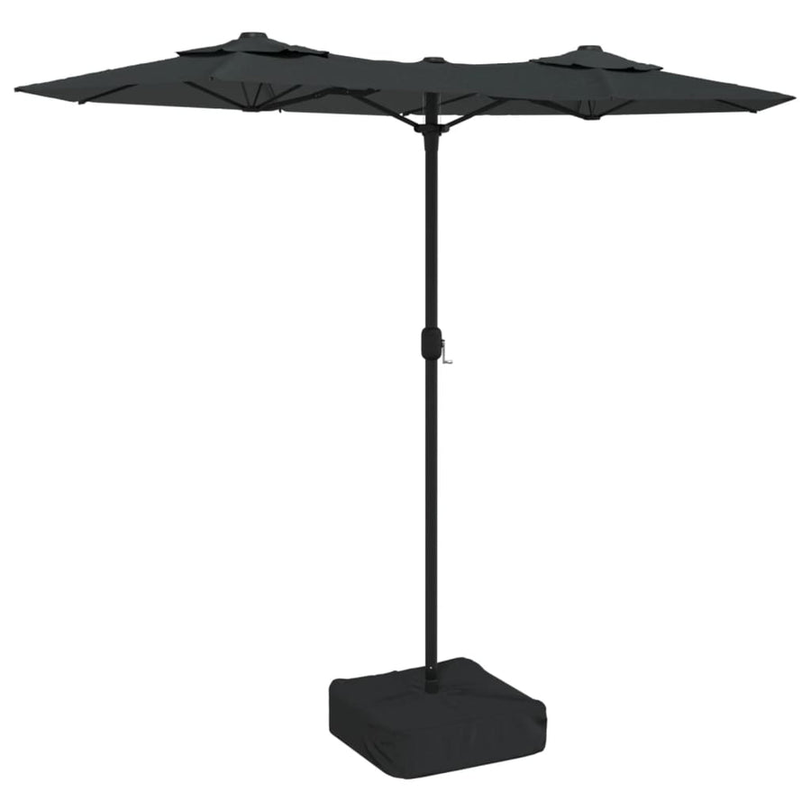 Double-Head Garden Parasol Anthracite 316x145 cm