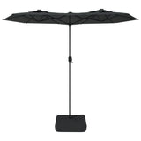 Double-Head Garden Parasol Anthracite 316x145 cm - Side View
