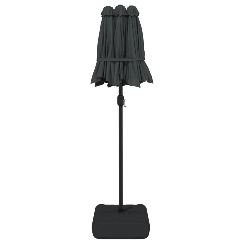 Double-Head Garden Parasol Anthracite 316x145 cm