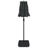 Double-Head Garden Parasol Anthracite 316x145 cm - 45-Degree Angle