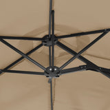 Double-Head Garden Parasol Taupe 316x145 cm