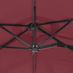 Double-Head Garden Parasol Bordeaux Red 316x145 cm