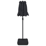Double-Head Garden Parasol Black 316x145 cm