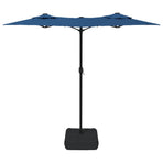 Double-Head Garden Parasol Azure Blue 316x145 cm