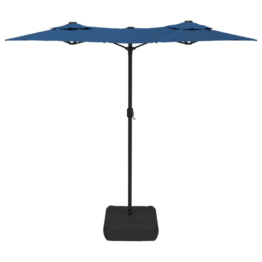 Double-Head Garden Parasol Azure Blue 316x145 cm