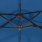 Double-Head Garden Parasol Azure Blue 316x145 cm