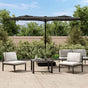 Double-Head Garden Parasol with LEDs Anthracite 316x145 cm