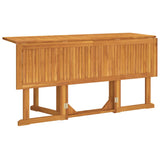 Folding Butterfly Garden Table 150x90x75 cm Solid Wood Teak - Side View