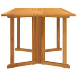 Folding Butterfly Garden Table 150x90x75 cm Solid Wood Teak - 45-Degree Angle