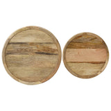2 Piece Coffee Table Set Solid Wood Mango - Top-Down View