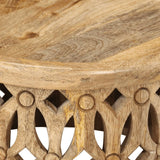 2 Piece Coffee Table Set Solid Wood Mango - 45-Degree Angle