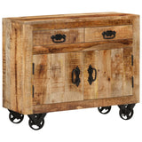 Sideboard 80x30x65 cm Solid Rough Wood Mango - Extra Image