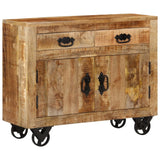 Sideboard 80x30x65 cm Solid Rough Wood Mango - Extra Image