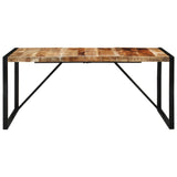 Dining Table 175x90x76 cm Solid Rough Wood Mango - Front View