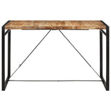 Bar Table 175x90x110 cm Solid Rough Wood Mango - Front View