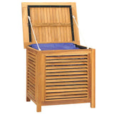 Garden Storage Box with Bag 60x50x58 cm Solid Wood Teak - Top-Down View