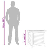 Garden Storage Box with Bag 60x50x58 cm Solid Wood Teak - Extra Image