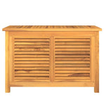 Garden Storage Box with Bag 90x50x58 cm Solid Wood Teak
