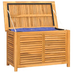 Garden Storage Box with Bag 90x50x58 cm Solid Wood Teak